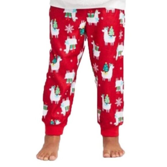 Kids Holiday Llama Pajama Pants - Picture 1 of 5